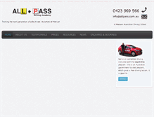 Tablet Screenshot of allpass.com.au